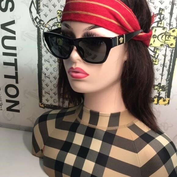 Versace VE4457 Black Designer Sunglasses – Brand New